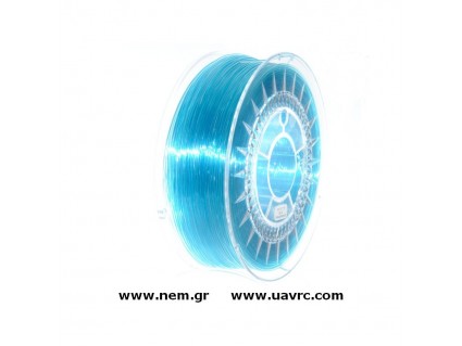Filament PETG 1.75 mm, Blue Transparent, Spool -1kg Filament PETG 1.75 mm, Blue Transparent, Spool -1kg