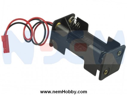 Battery tray for 4x AA type batteries -with JST plug