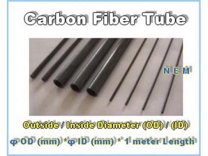 Carbon Fiber Tube 2/3/4/5/6/8/10/12mm x1000mm -Pultruded