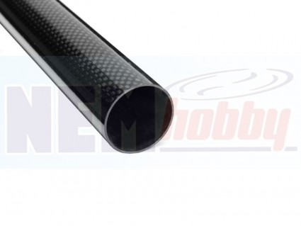 3K Carbon Fiber Tube 25x23x1000mm -Glossy Finished