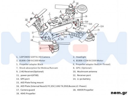 Eachine EB185 FPV Racing Drone ARF with OSD 5.8G, HD Camera