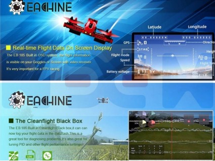 Eachine EB185 FPV Racing Drone ARF with OSD 5.8G, HD Camera
