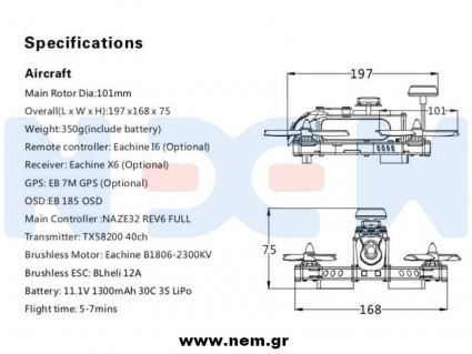 Eachine EB185 FPV Racing Drone ARF with OSD 5.8G, HD Camera