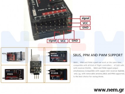 Radiolink R9DS 9-CH 2.4GHz DSSS & FHSS Receiver Radiolink R9DS 9-CH 2.4GHz DSSS & FHSS Receiver