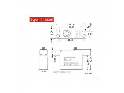 KST BLS505 Digital HV Metal Gear Servo -7kg-0.07sec