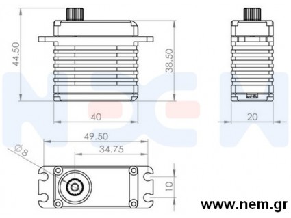 MKS HBL850 Digital HV Titanium Gear Servo -24.9kg-0.071sec