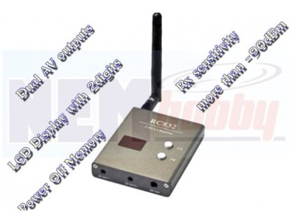 Receiver 5.8GHz Dual AV Outputs 32 Channels Receiver 5.8GHz Dual AV Outputs 32 Channels