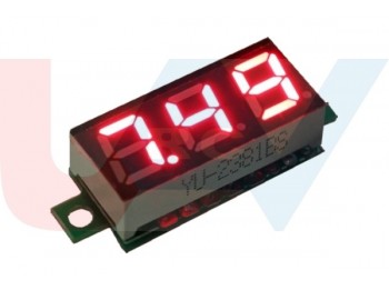 Digital Mini Voltmeter 2.5~30VDC -Red LCD