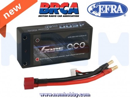 Gens ace 4600mAh 7.4V 60C 2S2P hardcase Lipo Battery 29# -Shorty type