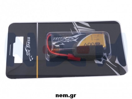 Tattu 600mAh 3.7V 30C 1S1P Lipo Battery Pack with JST Plug(1 pcs/pack)