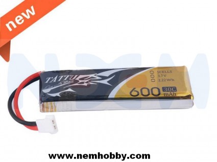 Tattu 600mAh 3.7V 30C 1S1P Lipo Battery Pack with JST Plug (6 pcs/pack) Tattu 600mAh 3.7V 30C 1S1P Lipo Battery Pack with JST Plug (6 pcs/pack)