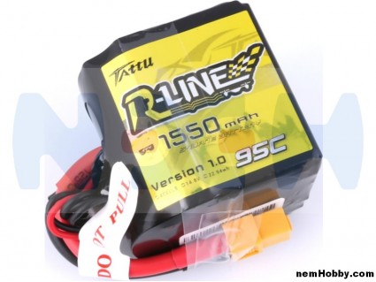 Tattu R-Line 1550mAh 95C 4S1P Square lipo battery pack