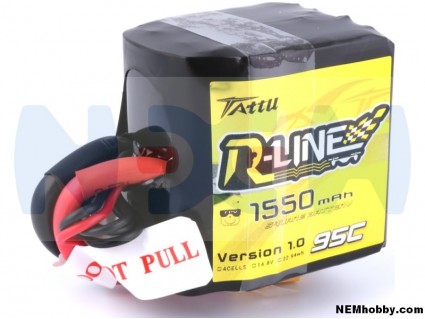 Tattu R-Line 1550mAh 95C 4S1P Square lipo battery pack