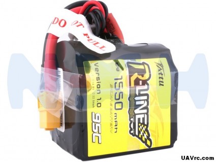Tattu R-Line 1550mAh 95C 4S1P Square lipo battery pack