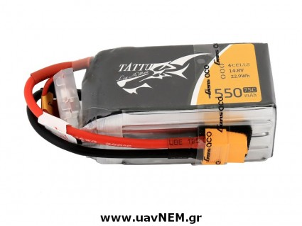 TATTU 1550mAh 14.8V 75C 4S1P Lipo Battery Pack
