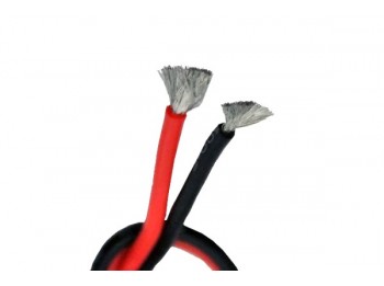Silicone cable 8AWG x1mtr. -Black/Red