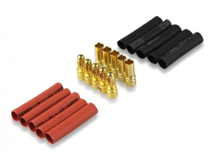 Connector 3.5mm Gold Plated with Shrink Tubes -5set -10pcs