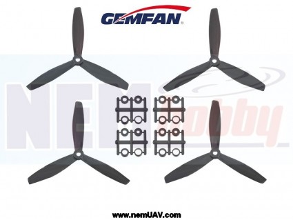 Gemfan Three Blades 6040 ABS Propellers 2Pair/4pcs -Black