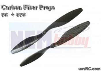 Gemfan Carbon Fiber 11x4.7 CW+CCW -Set Gemfan Carbon Fiber 11x4.7 CW+CCW -Set