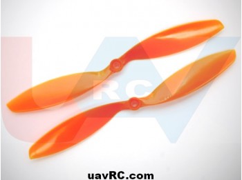 Gemfan Slow-Fly 10x3.8 Props CW+CCW Set -Black/Orange Gemfan Slow-Fly 10x3.8 Props CW+CCW Set -Black/Orange