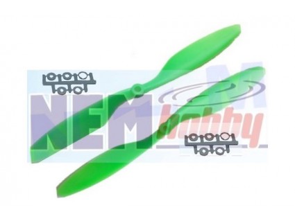 Gemfan Slow-Fly 12x4.5" Props set CW+CCW -Green/Orange