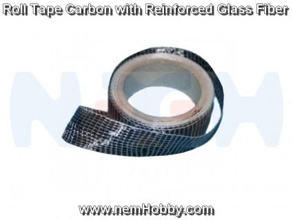 Roll Carbon Tape Reinforced with GLass Fiber 125g/m2 -x1 meter 