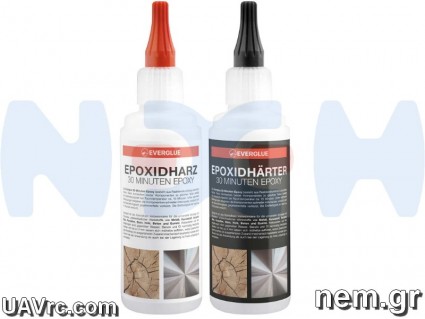 Everglue 2K 30 minute epoxy resin 200g dosing bottles 1:1