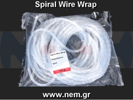 Spiral Wire Wrap Tube 6mm x1meter -Black/White