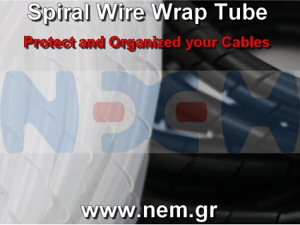 Spiral Wire Wrap Tube 6mm x1meter -Black/White