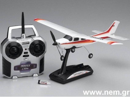 Kyosho Minium Cessna 210 Centurion 2.4GHz, Readyset -Red -10612RS-R