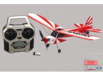 Kyosho Minium CLIPPEDWING CUB 2.4GHz, Readyset -Red -10752RS-CR