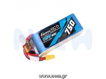 Gens ace 750mAh 11.1V 60C 3S1P Lipo Battery Pack with XT30 -OMPHOBBY M2 EVO