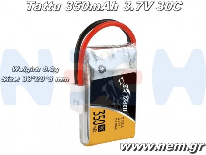 Tattu 350mAh 3.7V 30C 1S1P Lipo Battery Pack with Molex Plug -(1 pcs/pack) Tattu 350mAh 3.7V 30C 1S1P Lipo Battery Pack with Molex Plug -(1 pcs/pack)