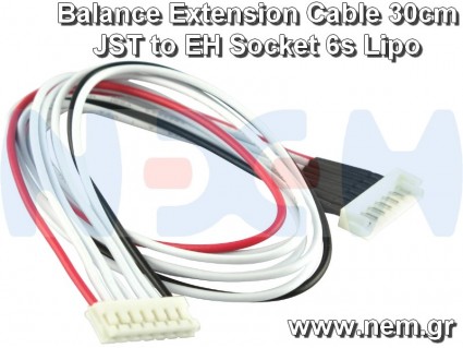 Balance Extension Cable JST Plug to EH Socket -30cm for 2/3/4/5/6S Lipo