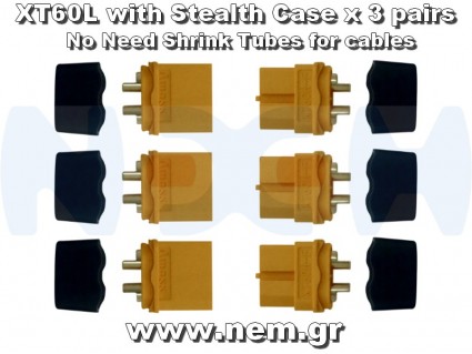 Amass XT60L connector set x3 Pairs