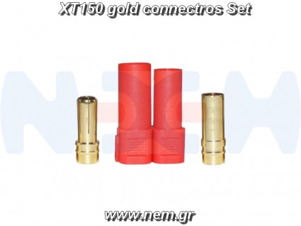 XT150 Connectors 2x set -4pcs -Black/Red