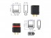 Amass XT60W Waterproof Connectors Set (male+female) -Black