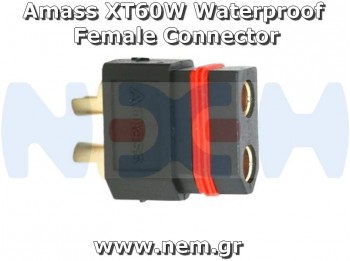 Amass XT60W Waterproof Connectors Set (male+female) -Black