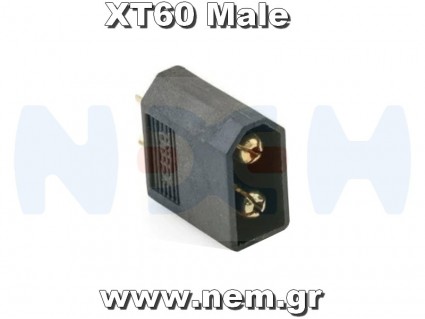 Connector XT60 Gold Plated, Male -Yellow/Black Connector XT60 Gold Plated, Male -Yellow/Black