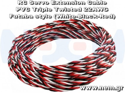 RC Servo Wire 22AWG Futaba Style - High-Flex Twisted Anti-Interference (60 Cores) RC Servo Wire 22AWG Futaba Style - High-Flex Twisted Anti-Interference (60 Cores)