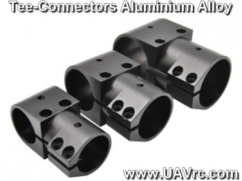 Tee Joint 16/20/30/40mm Diameter Tube Connector -CNCed -AL6061-T6 Tee Joint 16/20/30/40mm Diameter Tube Connector -CNCed -AL6061-T6