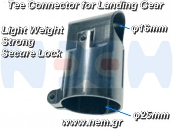 Tee Joint 25 to 16mm Diameter Tube Connector -CNCed -Aluminum