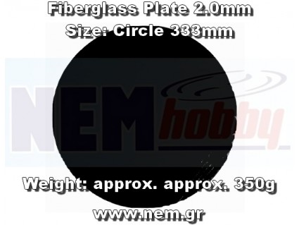 Fiberglass Plate 2.0mm -F333mm Plain Weave -Black