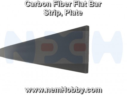 Carbon Fiber Flat Bar 3.0 x 0.5 x 1000mm