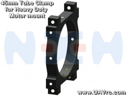 Universal Heavy-Lift Motor Mount for 25 - 45mm Tubes | Fits U8 U15 II 8318 | CNC Black Universal Heavy-Lift Motor Mount for 25 - 45mm Tubes | Fits U8 U15 II 8318 | CNC Black