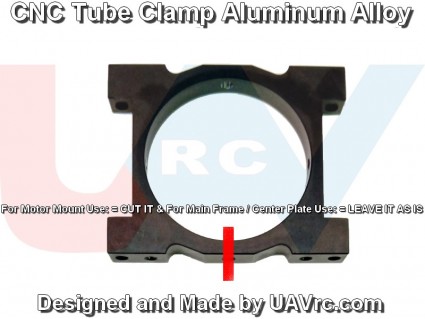 Universal Heavy-Lift Motor Mount for 25 - 45mm Tubes | Fits U8 U15 II 8318 | CNC Black