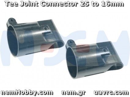 2PCS Tee Joint 25 to 16mm Tube Connector -CNC -Aluminum -Black 2PCS Tee Joint 25 to 16mm Tube Connector -CNC -Aluminum -Black