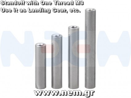 Aluminum Alloy Blind Standoff Round -Single-Sided Thread M2, M3 -Length 32-64mm