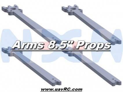 8.5" Prop Carbon Motor Arm 5mm thickness x4pcs -D323mm