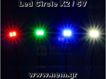 Matek LED CIRCLE X2/5V x2pcs -White/Green/Red/Blue